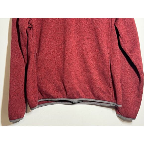 LL Bean Men's EUC Red Pullover Sweater Fleece Jacket Slightly Fitted L - Picture 5 of 6